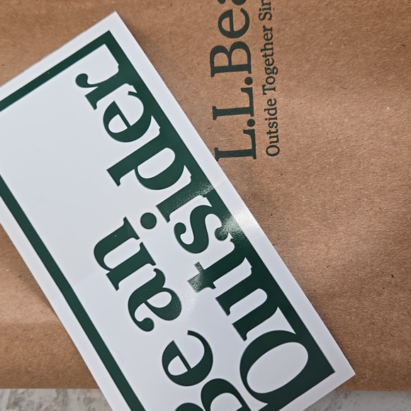 NWT L.L. Bean Boat And Tote Charm Key Chain And Be An Outsider Sticker - Picture 4 of 10